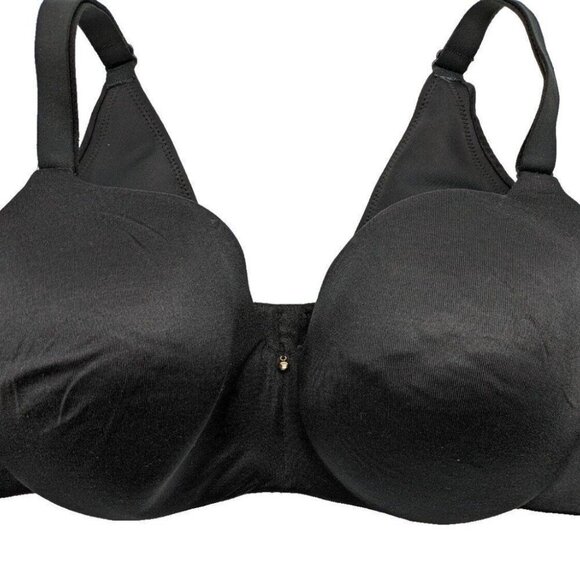 Lane Bryant Cacique Bra Backsmoother Lightly Lined Balconette Size 44C Black - Picture 6 of 8